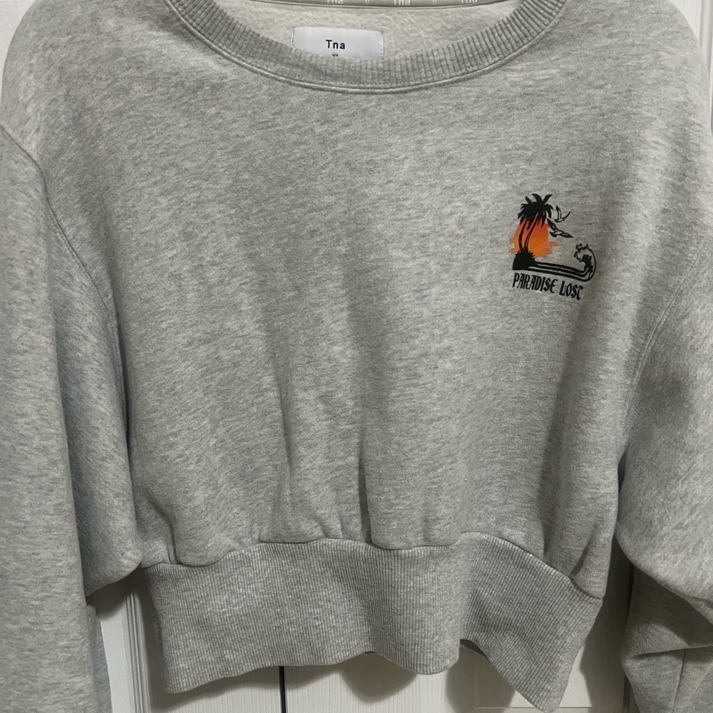 TNA Heather Gray Paradise Lost Crewneck